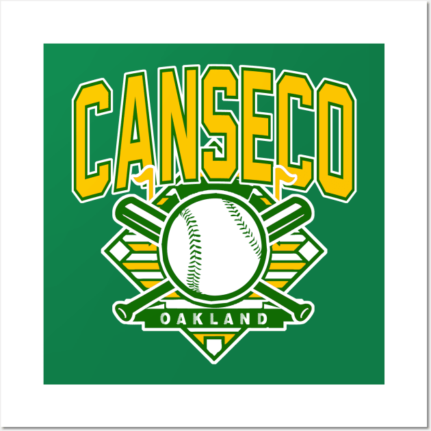 Vintage Oakland Baseball Canseco Wall Art by funandgames